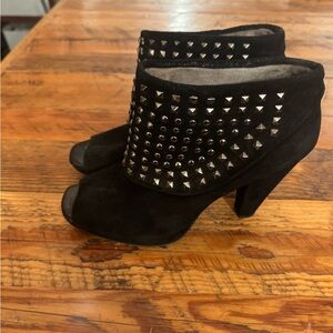 Black Suede studded booties